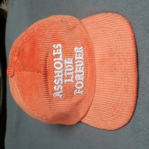 Linda Finegold. Assholes live Forever Cap..Color Orange..Size:OS